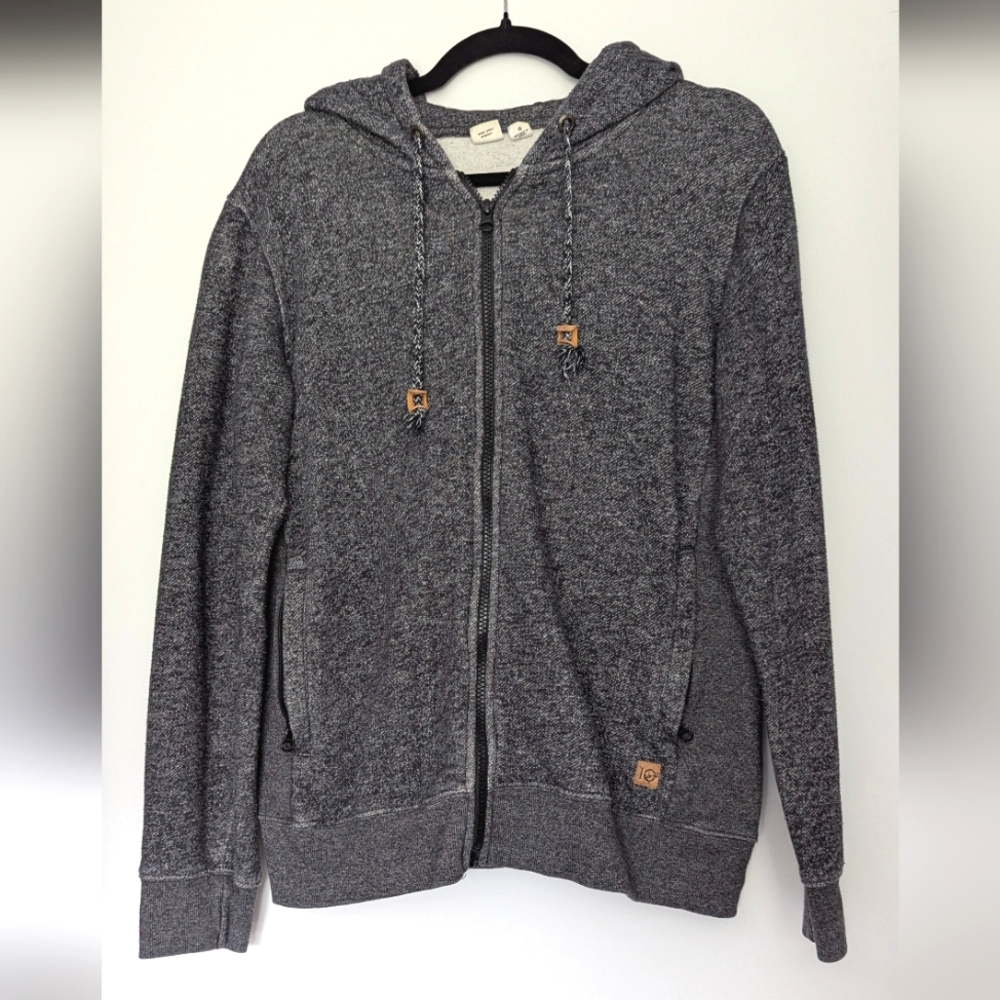 Tentree Heathered Grey Zip-Up Hoodie